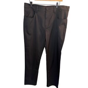 TravisMathew Mens Black Golf Pants Size 36 Performance Polyester Trousers